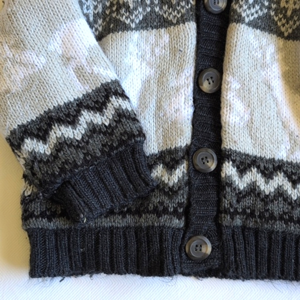 george fleece-lined acrylic knit shawl collar cardigan sweater 18-24 months baby - Picture 3 of 6